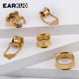 EARKUO Stainless Steel Magnet Bat Bee Spider Ear Plugs Tunnels Gauges 2PCS