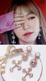 EARS Women Drop Earrings Barque Style Rhinestone Simulated Pearl Vintage Jewelry