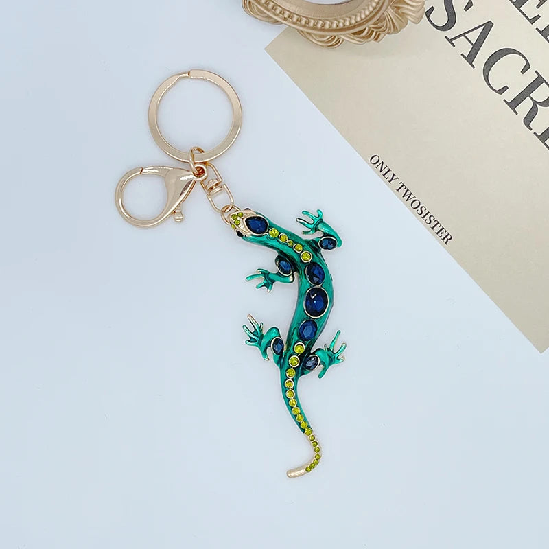 Rhinestone Lizard Keychain for Wedding Guests