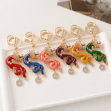 Colorful Dragon Keychain Enamel Handicraft Bag Pendant Souvenir Gift