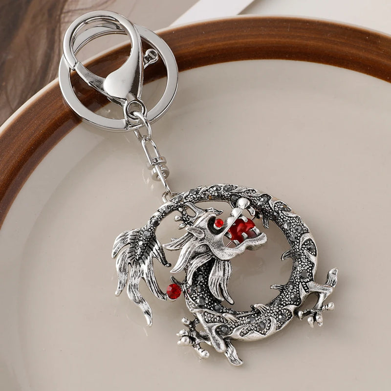 Colorful Dragon Keychain Enamel Handicraft Bag Pendant Souvenir Gift