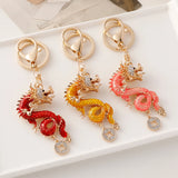 Colorful Dragon Keychain Enamel Handicraft Bag Pendant Souvenir Gift