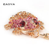 Red Rhinestone Eyes Toad Coin Key Chains Crystal Pendant Car Keychain