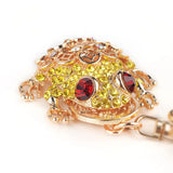 Red Rhinestone Eyes Toad Coin Key Chains Crystal Pendant Car Keychain