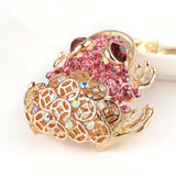 Red Rhinestone Eyes Toad Coin Key Chains Crystal Pendant Car Keychain