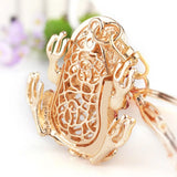 Red Rhinestone Eyes Toad Coin Key Chains Crystal Pendant Car Keychain