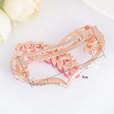 Crystal Heart Hairgrips Barrettes Rhinestone Leaf Hairpins Headwear