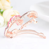 Crystal Heart Hairgrips Barrettes Rhinestone Leaf Hairpins Headwear