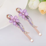 Crystal Rhinestone Flower Hair Clips Women Hair Accessories