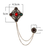 Pearl Wreath Crystal Brooch Chain Charm Vintage Jewelry