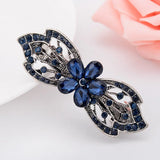 Vintage Rhinestone Hairwear Butterfly Flower Hair Barrettes Women Hair Clips Ret