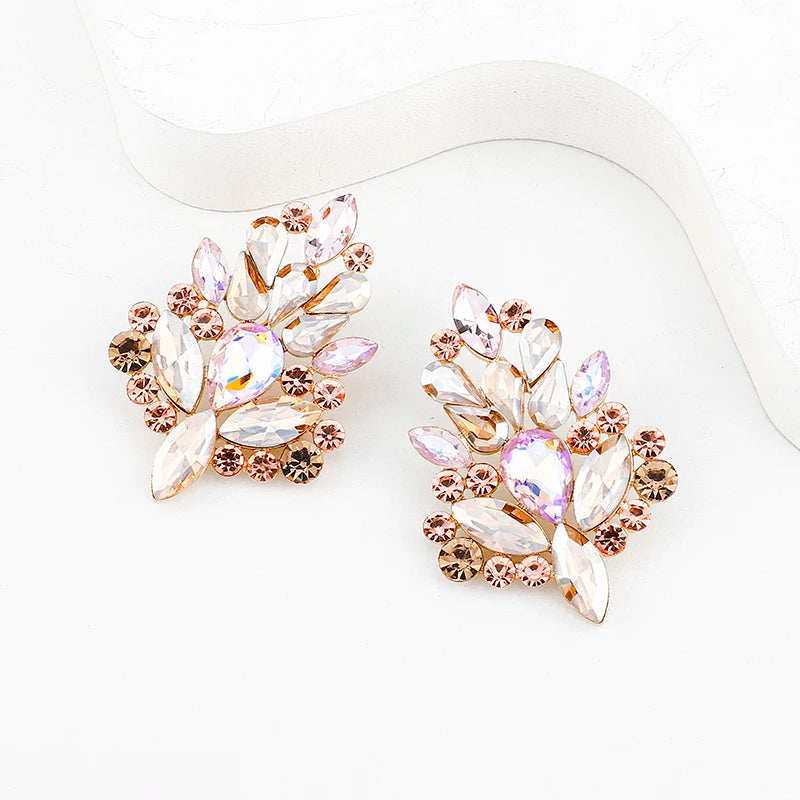 Christmas Tree Gemstone Earrings Party Decoration