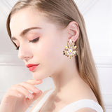 Christmas Tree Gemstone Earrings Party Decoration