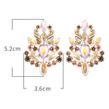 Christmas Tree Gemstone Earrings Party Decoration