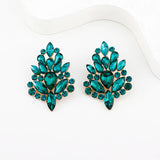 Christmas Tree Gemstone Earrings Party Decoration