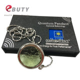 Bio Pendant 6000cc High Ions Green Glass Charms Stainless Steel Chain