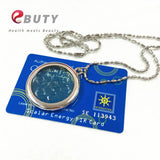 Bio Pendant 6000cc High Ions Green Glass Charms Stainless Steel Chain