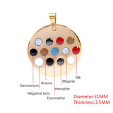 Natural Stone Pendant Stainless Steel Jewelry Charms Gift Health Elements