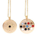 Natural Stone Pendant Stainless Steel Jewelry Charms Gift Health Elements