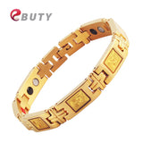 Magnetic Bracelet Men Women Stainless Steel Charms Chain