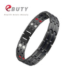 Titanium Bracelet Men Magnet Stone Health Bangle Gift with Box