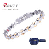 Women Stainless Steel Bracelet Magnetite Health Bangle
