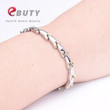 Women Stainless Steel Bracelet Magnetite Health Bangle