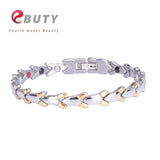 Women Stainless Steel Bracelet Magnetite Health Bangle