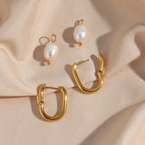 EBbelle Waterproof Tarnish Jewelry Stainless Steel Plated U Shape