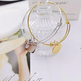 Personalized Bracelet Stainless Bangle ID Pendant Customed Name Engraved Jewelry