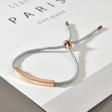 Lovely Rope Bracelet with Stainless Steel Tag