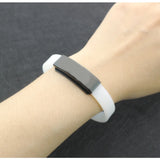 Glow in Dark ID Bracelet Engraved Name Stainless Steel Silicone