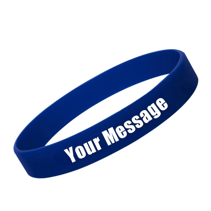 Printed Silicone Bracelet Personalized Wristband Name Bangle