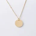 ECGITF Personalized Round Tag Necklace with DIY Pendant