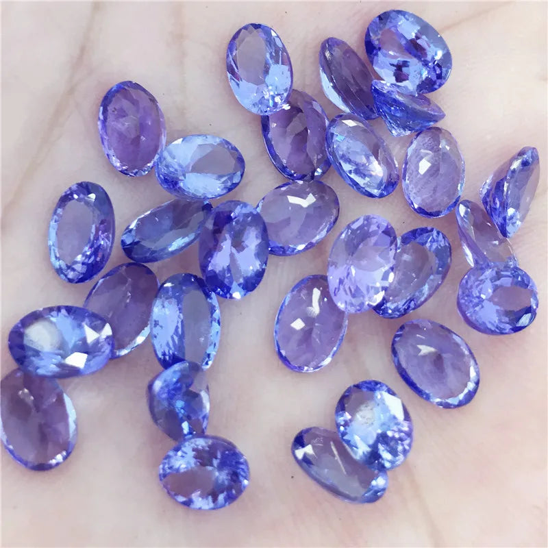 Natural Tanzanite Oval Bare Stone 3x5mm-4x6mm for Jewelry Inlay