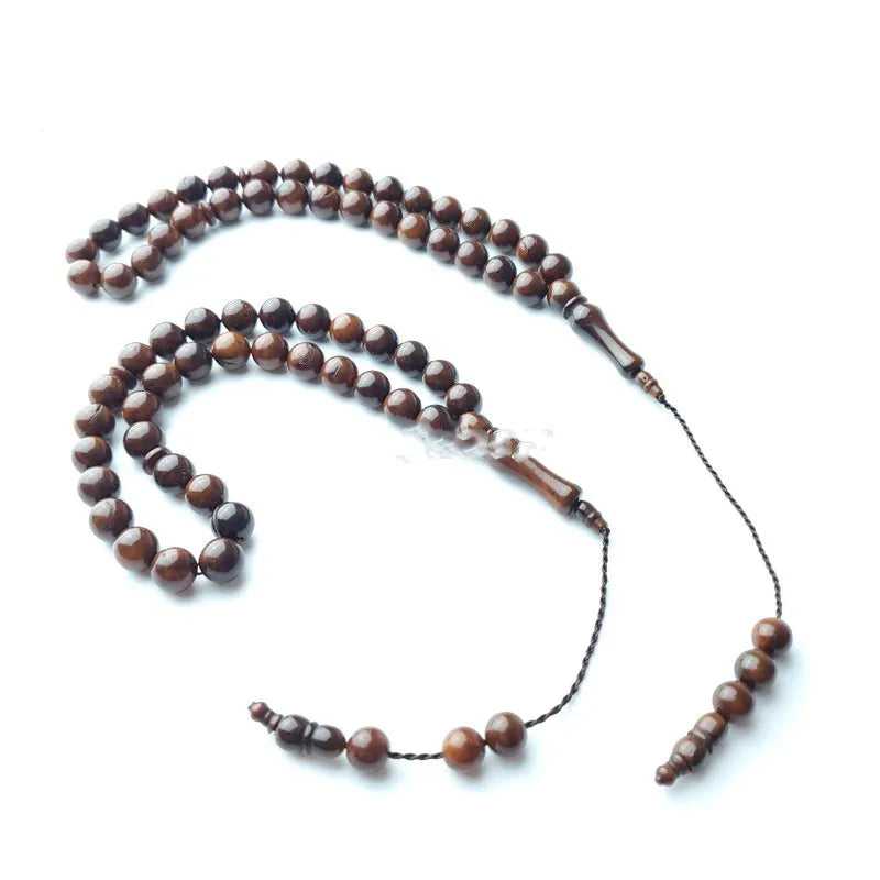 Natural Cooke Muslim Rosary Bracelet 10MM Islamic Jewelry