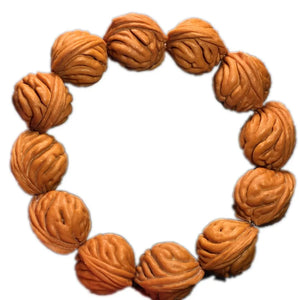 Qinling Dragon-Patterned Walnut Bracelets Goldfish Belly Wenwan Prayer Beads