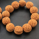 Qinling Dragon-Patterned Walnut Bracelets Goldfish Belly Wenwan Prayer Beads