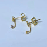 Sterling Silver Logo Stud Earrings Jewelry Holiday Gift