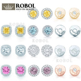 Engraved TTFF Sterling Silver 925 Charm Stud Earrings FOR Woman