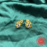 925 Silver Spain Bear Earrings - Unique Handcrafted Jewelry