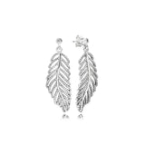Sterling Silver Feather Wings Heart Earrings Women's Gift
