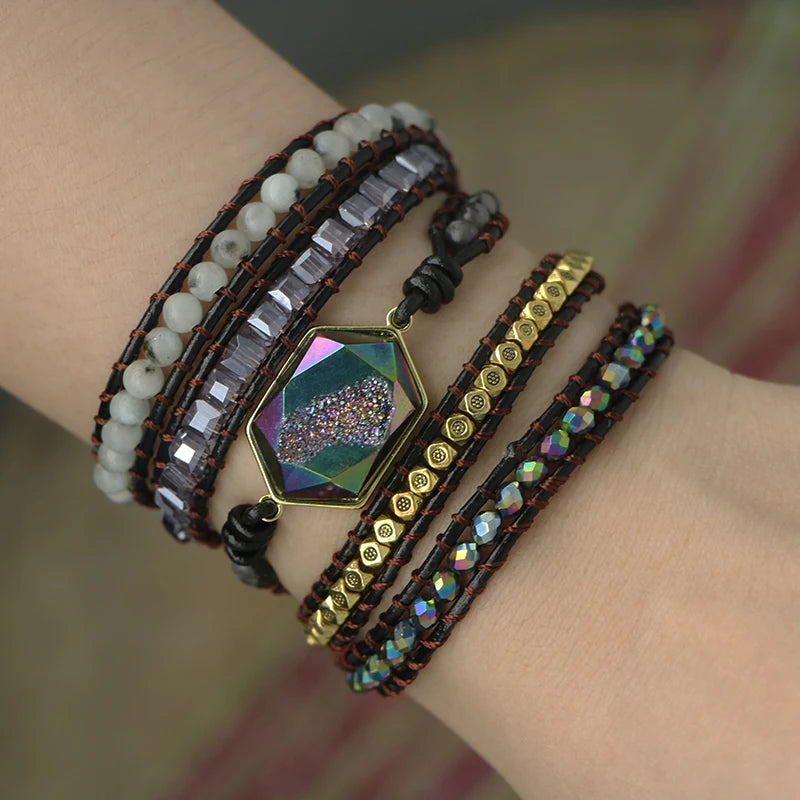 Boho Beads 5 Strands Wraps Bracelet Bangle Women Gift