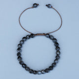 6MM Faceted Labradorite Stone Bracelet Yoga Jewelry