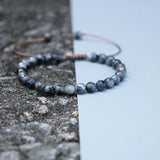 6MM Faceted Labradorite Stone Bracelet Yoga Jewelry