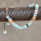 4*6mm Abacus Beads Amazonite Stone Bead Bracelet - Lucky Friendship Bracelet