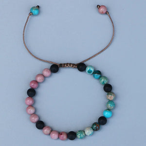 Natural Stone Beads Bracelet for Women Hand Woven Yoga Bracelets