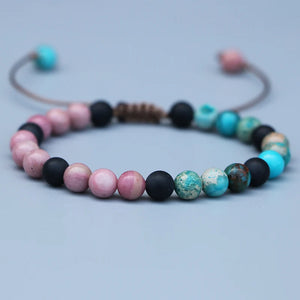 Natural Stone Beads Bracelet for Women Hand Woven Yoga Bracelets