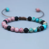 Natural Stone Beads Bracelet for Women Hand Woven Yoga Bracelets