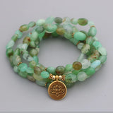 Natural Australia Jaspe-r Stone Beads Bracelet for Women Girls